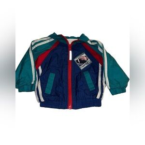 Vintage 90s W.T. Outerwear 12 Months  Toddler Football Track Jacket Windbreaker